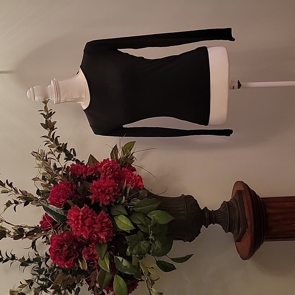 H&M basic long sleeve blouse size XS color black